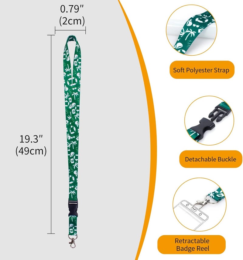XIANGXING B - 6 Pcs Waterproof Lanyards with Detachable Buckle & ID Badge Holder for Cruise Ship Key Cards & Essentials - Image 3
